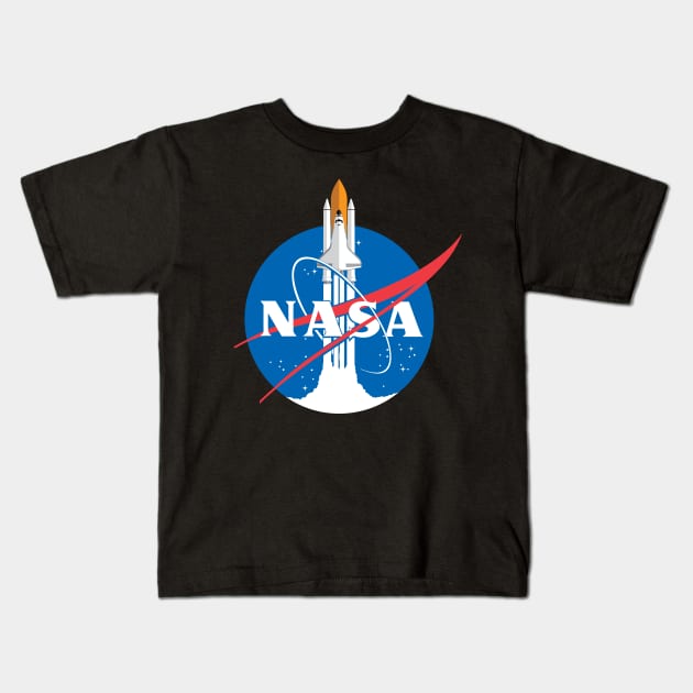 Nasa Space Shuttle Kids T-Shirt by Bomdesignz